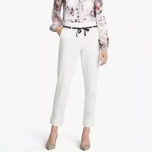 White House Black Market The Girlfriend Ponte Ankle Pant in Ecru Size 2